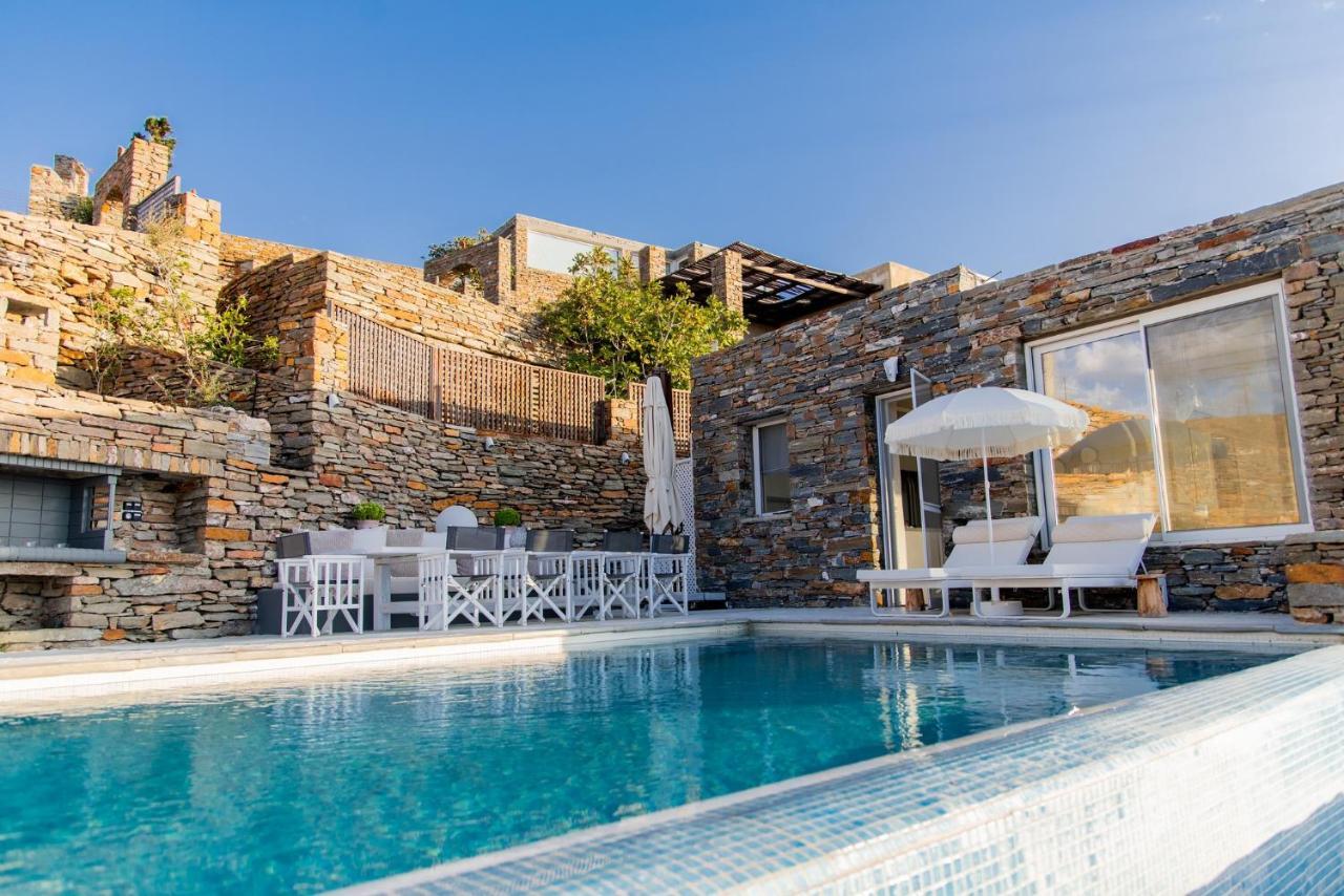 Luxurious Villa Lune With A Swimming Pool And A Fantastic Sea And Sunset View Ioulis Екстериор снимка