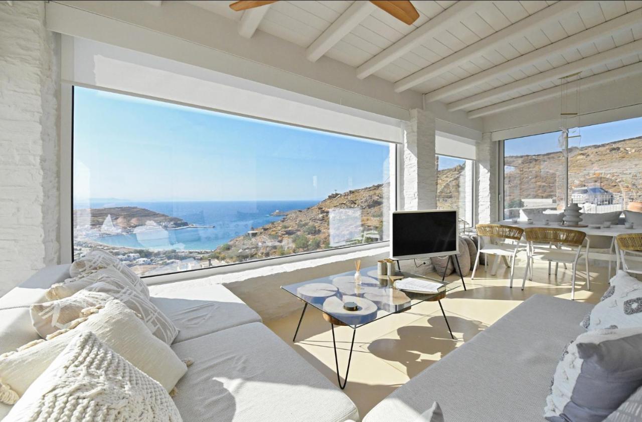 Luxurious Villa Lune With A Swimming Pool And A Fantastic Sea And Sunset View Ioulis Екстериор снимка